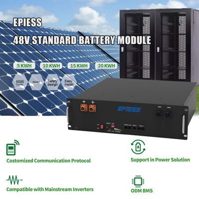 51.2V 5.12KWh Rack Mount Batterie au lithium haute performance 6000 Cycle 38KG