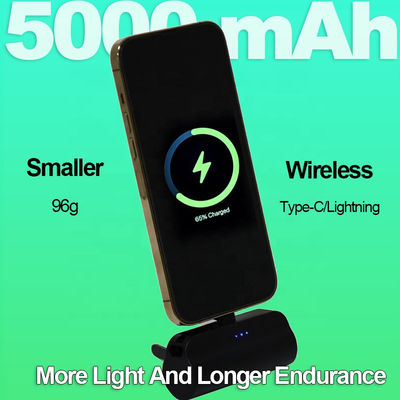Super léger à recharge rapide Portable 5000mAh Power Bank 96g avec support intégré