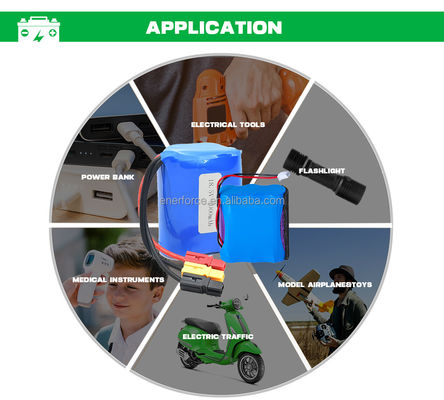OEM 10000mah Cellules de batterie au lithium 18650 3.7V Power Battery Pack Pour les scooters électriques