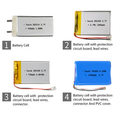 Batterie rechargeable au lithium polymère personnalisée 3.7V 8mAh - 20000mAh Capacité