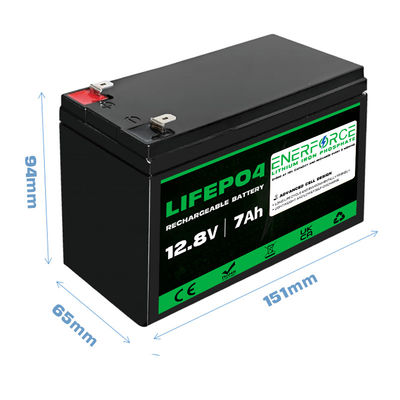 12V 7Ah EV LiFePO4 Batterie rechargeable avec BMS intégré pour voiture de jouets pour enfants