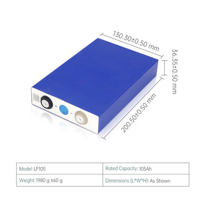 EVE 1,98 kg 105AH 3,2 V LiFePO4 Cellule de batterie prismatique de catégorie A Pour l'énergie solaire