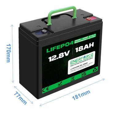 Batterie rechargeable LiFePO4 de 12V 18Ah pour tricycles électriques