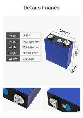 3.2V 230ah LiFePO4 Cellule prismatique à cycle profond Batterie au lithium fer phosphate