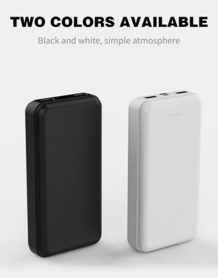 OEM Rechargeable Portable USB Power Bank 20000mah Haute capacité avec affichage LED