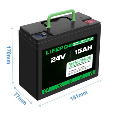 15AH 24V LFP batterie pour scooter de mobilité Go Kart Golf Cart Goped