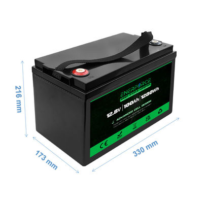 Enerforce 12V 100Ah Lifepo4 Pack de batterie rechargeable pour le système de stockage solaire à domicile