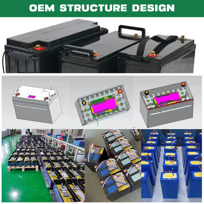 12.8V 100Ah LiFePO4 batterie Enerforce OEM longue durée de vie pour les systèmes solaires et de secours