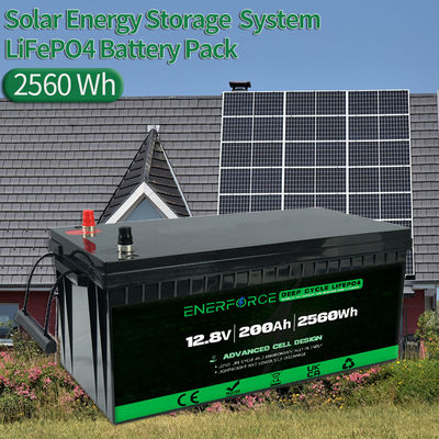 12.8V 100Ah LiFePO4 batterie Enerforce OEM longue durée de vie pour les systèmes solaires et de secours