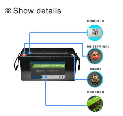 12v 24v 100ah 120ah 200ah 300ah Lifepo4 Bluetooth batterie au fer phosphate batterie au lithium 100 Kwh avec Bluetooth