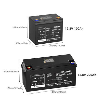 12v 24v 100ah 120ah 200ah 300ah Lifepo4 Bluetooth batterie au fer phosphate batterie au lithium 100 Kwh avec Bluetooth